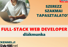 Full Stack developer – Diákmunka ősztől