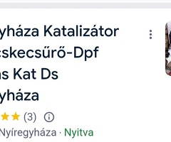 Katalizátor DPF-Részecskeszűrő Vásárlás Nyíregyháza