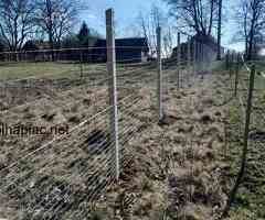 Kerítés a gyártótól: vadháló, drótfonat, drótháló, oszlop, kapu