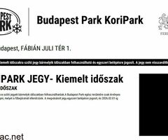2db korcsolya jegy Budapest Park-kiemelt időszak
