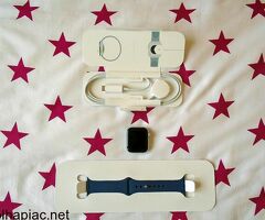 Apple Watch SE2 v3 okosóra ezüst-kék,új