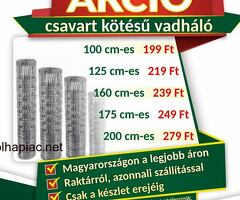 ÓRIÁSI VADHÁLÓ AKCIÓ! Drótfonat, drótkerítés, drótháló, kapu, oszlop