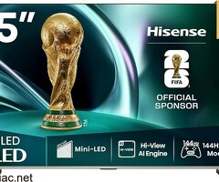 Hisense 85U7Q Pro UHD Smart Miniled TV, sötétszürke, 215
