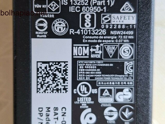 DELL HA65NS5-00 65W AC laptop töltő adapter